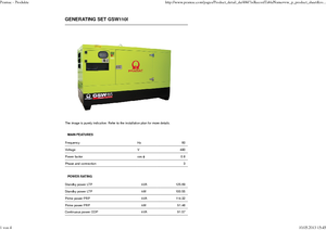 Diesel Generatoren PRAMAC Lifter GSW 110 Iv