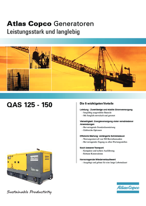Diesel Generatoren Atlas Copco QAS 125 VDS