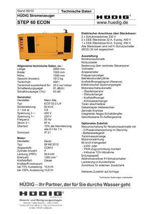 Diesel Generatoren Hüdig Step 60