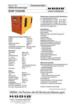 Diesel Generatoren Hüdig Step 75