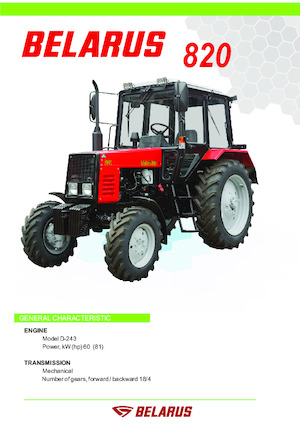 Tractoren met tweewielaandrijving Belarus 820
