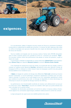 Tractoren met vierwielaandrijving Landini Alpine 70 GT