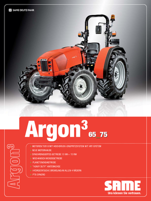 Tractoren met vierwielaandrijving SAME Argon ³ 65