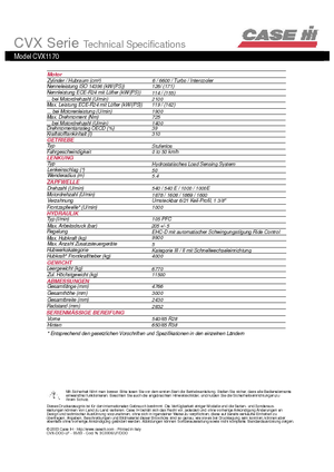 Tractoren met vierwielaandrijving Case IH CVX 1170 Profi