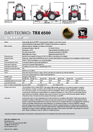 Tractoren met vierwielaandrijving Carraro Ergit TRX 6500