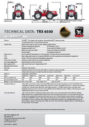 Tractoren met vierwielaandrijving Carraro Ergit TRX 6500