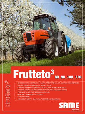 Tractoren met vierwielaandrijving SAME Frutteto³ 100 GS DT
