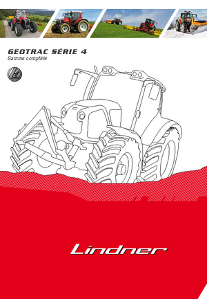 Tractoren met vierwielaandrijving Lindner Geotrac 84