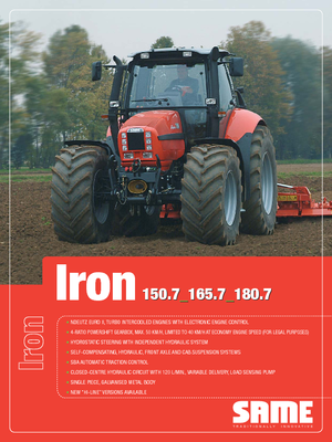 Tractoren met vierwielaandrijving SAME Iron 180.7 Hi-Line