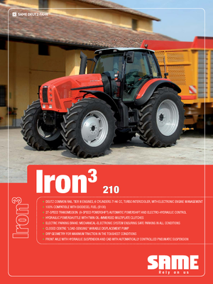Tractoren met vierwielaandrijving SAME Iron³ 210 DCR