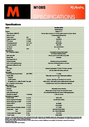 Tractoren met vierwielaandrijving Kubota M 108 S
