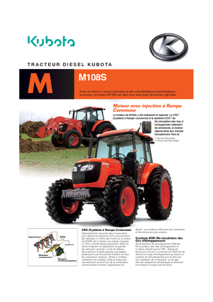 Tractoren met vierwielaandrijving Kubota M 108 S