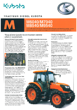 Tractoren met vierwielaandrijving Kubota M 9540