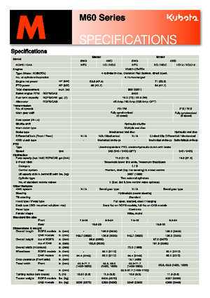 Tractoren met vierwielaandrijving Kubota M 7060