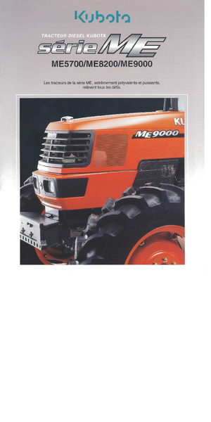 Tractoren met vierwielaandrijving Kubota ME 8200 N