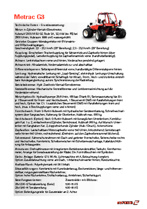 Tractoren met vierwielaandrijving Reform Werke Metrac G 3