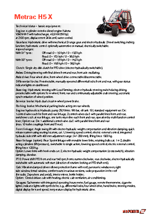 Tractoren met vierwielaandrijving Reform Werke Metrac H 5 X