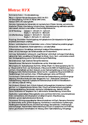 Tractoren met vierwielaandrijving Reform Werke Metrac H 7 X