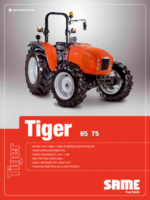 Tractoren met vierwielaandrijving SAME Tiger 75