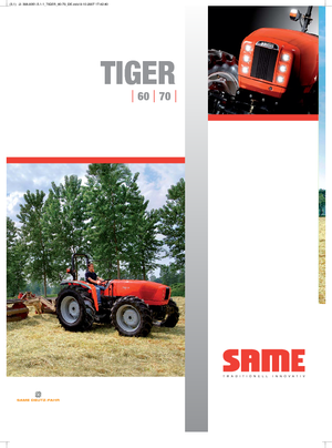 Tractoren met vierwielaandrijving SAME Tiger 65