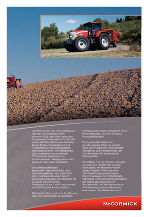 Tractoren met vierwielaandrijving McCormick XTX 185 E-Plus