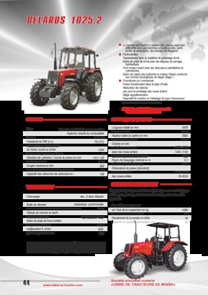 Tractoren met vierwielaandrijving Belarus 1025.2