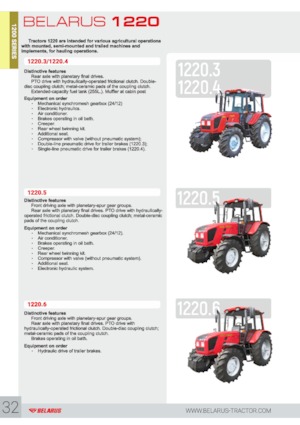 Tractoren met vierwielaandrijving Belarus 1220.3