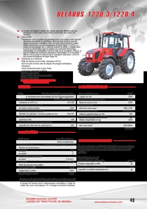 Tractoren met vierwielaandrijving Belarus 1220.3