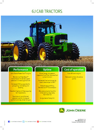 Tractoren met vierwielaandrijving John Deere 6150J