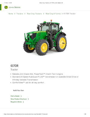 Tractoren met vierwielaandrijving John Deere 6170 R