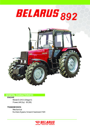 Tractoren met vierwielaandrijving Belarus 892.2