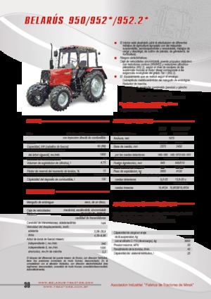 Tractoren met vierwielaandrijving Belarus 952.2