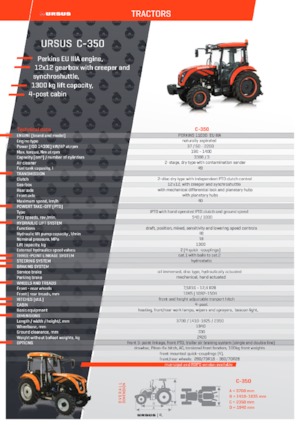 Tractoren met vierwielaandrijving Ursus C-380