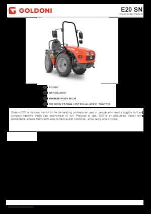 Tractoren met vierwielaandrijving Goldoni E 20 SN 