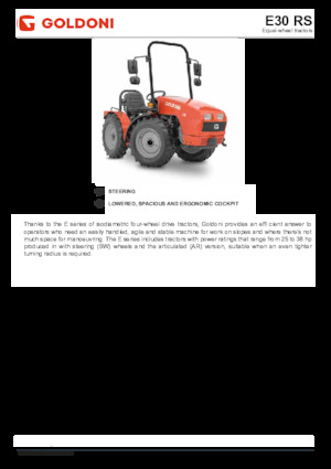 Tractoren met vierwielaandrijving Goldoni E 30 RS 
