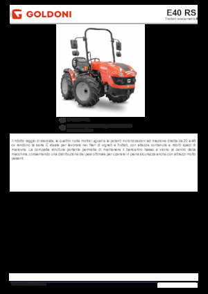 Tractoren met vierwielaandrijving Goldoni E 40 RS 