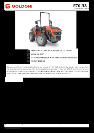 Tractoren met vierwielaandrijving Goldoni E 70 RS