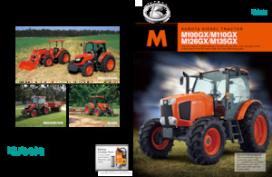 Tractoren met vierwielaandrijving Kubota M100GX