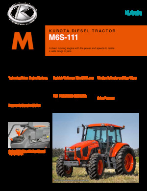 Tractoren met vierwielaandrijving Kubota M6S-111