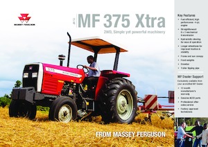 Tractoren met vierwielaandrijving Massey Ferguson MF 375 Xtra