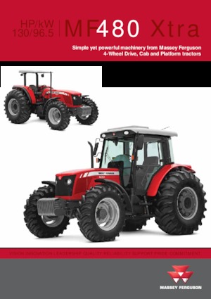 Tractoren met vierwielaandrijving Massey Ferguson MF 480 Xtra