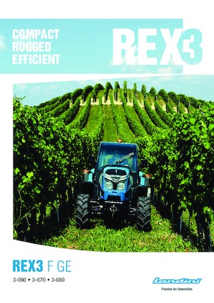 Tractoren met vierwielaandrijving Landini Rex 3-080F