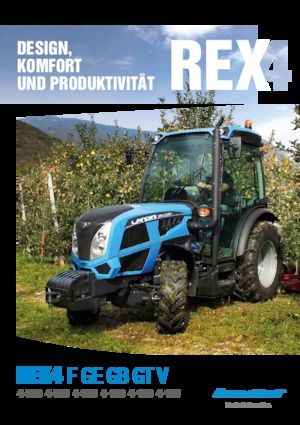 Tractoren met vierwielaandrijving Landini Rex DT 4-110GE