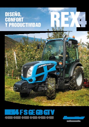 Tractoren met vierwielaandrijving Landini Rex DT 4-110GE