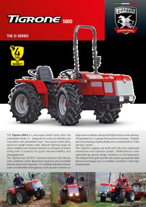 Tractoren met vierwielaandrijving Carraro Tigrone 5800