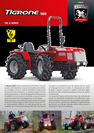 Tractoren met vierwielaandrijving Carraro Tigrone 5800