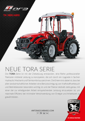 Tractoren met vierwielaandrijving Carraro TN 6800 Tora