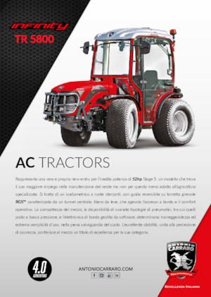 Tractoren met vierwielaandrijving Carraro TR 5800 Infinity 