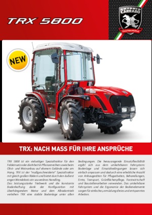 Tractoren met vierwielaandrijving Carraro TRX 5800