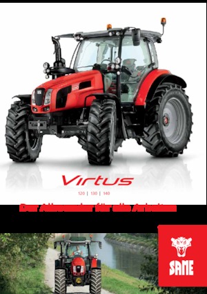 Tractoren met vierwielaandrijving SAME Virtus 120 